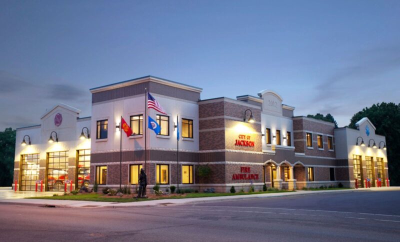 City of Jackson, MN Fire Station designed by Brunton Architects